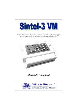 Istruzioni SINTEL 3-VM ita