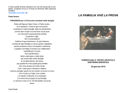 la famiglia vive la prova - Parrocchia di Sartirana Br.