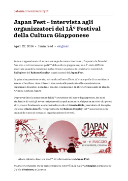 Japan Fest ~ intervista agli organizzatori del 1Â° Festival della