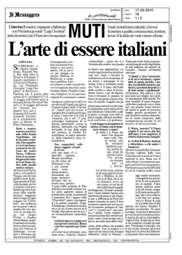 Il Messaggero - lunedì 17 maggio 2010
