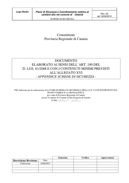 Schede PSC - Provincia Regionale di Catania