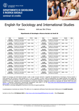 English for sociology and internaional studies