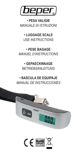 pesa valigie manuale di istruzioni • luggage scale use instructions