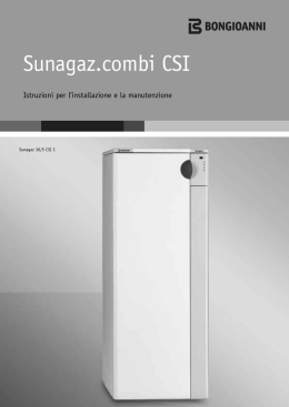 Sunagaz.combi CSI - Bongioanni Caldaie