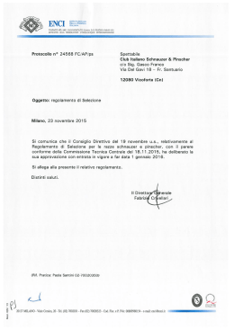 comunicazione Enci - Club Italiano Schnauzer & Pinscher