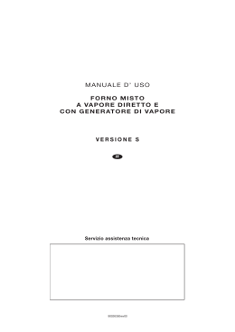 MANUALE D` USO FORNO MISTO A VAPORE