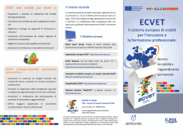 ECVET nella mobilità può servire a: