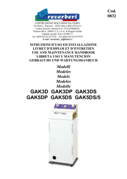 Istruzioni d`uso ed installazione