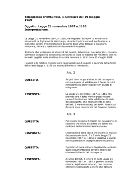 Telespresso n&deg;096/Pass - Ministero degli Affari Esteri e della