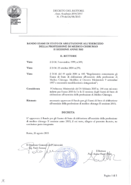 Decreto Rettore 170/2015 - Università Campus Bio