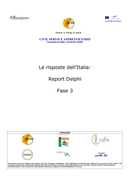 Le risposte dell`Italia: Report Delphi Fase 3