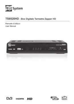Manuale Telesystem 6520HD