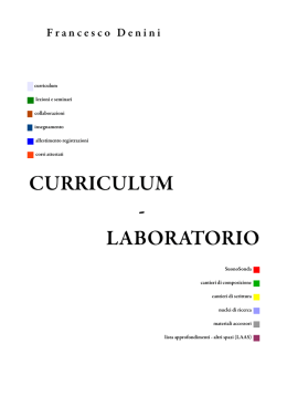 curriculum - laboratorio