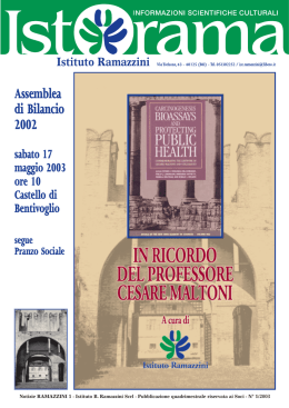 Scarica il pdf - Istituto Ramazzini