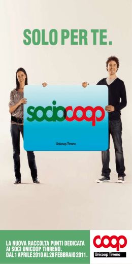 solo per te. &ndash; Unicoop Tirreno