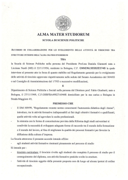 Accordo Scuola e Dipartimento Sosi