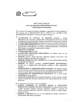60° concorso per la premiazione della Fedeltà al Lavoro