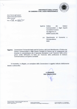 Convenzione - o.d.c.e.c. cassino