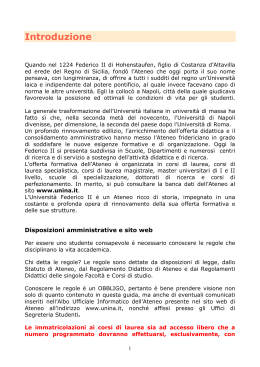 Introduzione - Universit&agrave; degli Studi di Napoli Federico II