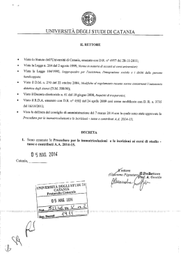 tasse e contributi a.a. 2014 - Universit&agrave; degli Studi di Catania