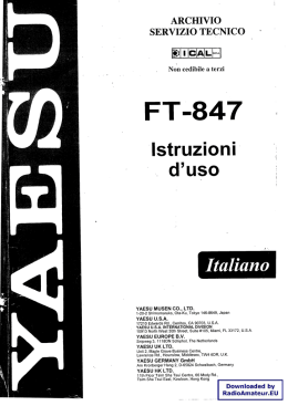 Yaesu - FT847 Manuale d`uso
