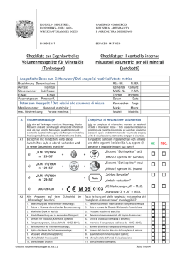 Checkliste zur Eigenkontrolle - Camera di Commercio di Bolzano