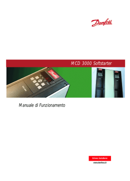 Manuale di Funzionamento MCD 3000 Softstarter