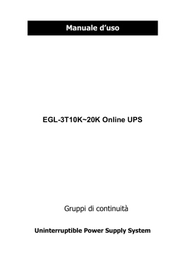 EGL-3T10K~20K Online UPS Gruppi di continuità Manuale d`uso