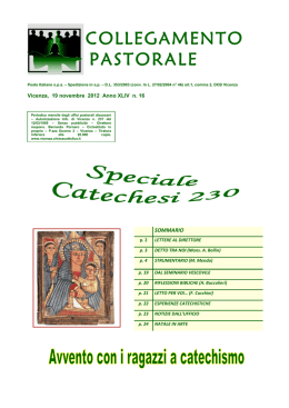 Speciale Catechesi 230 - Unita` Pastorale di Santa Croce e Stroppari