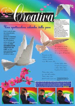 Una spettacolare colomba della pace