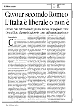 Dalla rassegna stampa. Il Giornale 01.06.10