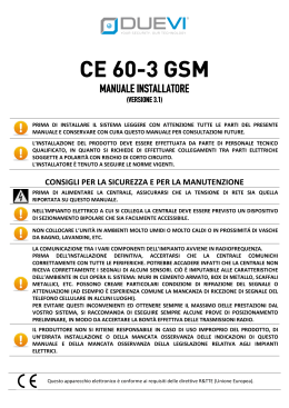 Manuale installatore CE60/3GSM