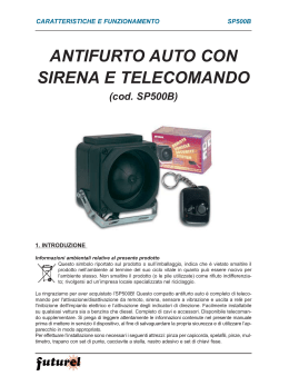 ANTIFURTO AUTO CON SIRENA E TELECOMANDO (cod. SP500B)