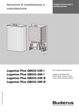 Istruzioni di installazione Logamax plus GB032 24-28K