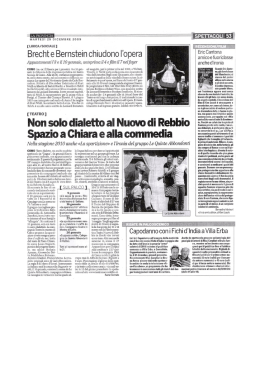 Marted&igrave; 29 dicembre 2009 - La Provincia di Como