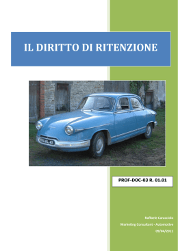il diritto di ritenzione