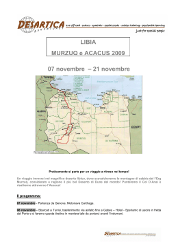 Programma di viaggio Libia 2009 - Murzuq e Acacus