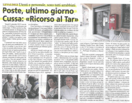 IlSaviglianese10set2015 Poste, ultimo giorno