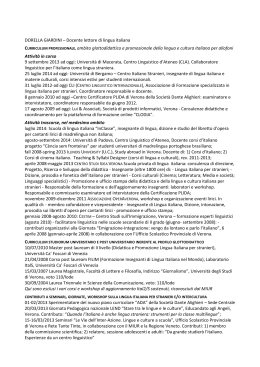 Curriculum - dei corsi - Universit&agrave; di Macerata