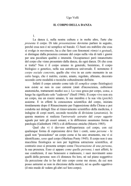 Ugo Volli, Il corpo della danza