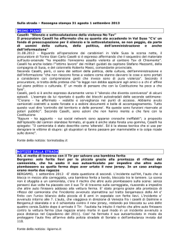 Leggi la rassegna del 31 agosto 2013 e 1&deg; settembre 2013