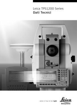 Leica TPS1200 Series Dati Tecnici