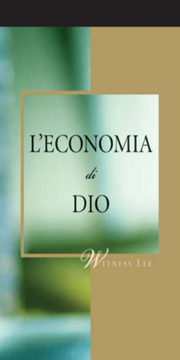 L`Economia di Dio