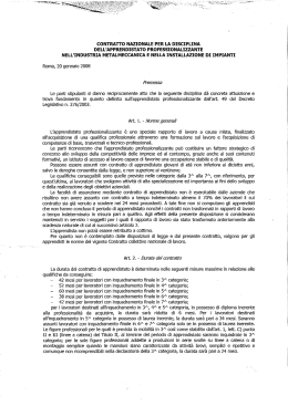CONTRATI`O NAZIONALE PER LA DISCIPLINA DELL