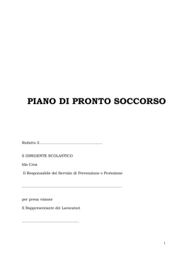 Piano di primo soccorso