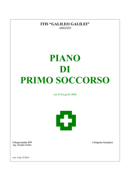 Piano di primo soccorso a scuola