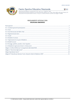 Regolamento Obedience 2010