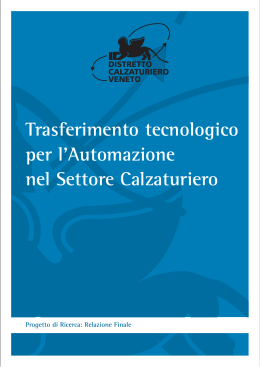 scarica il PDF del Progetto - Distretto Calzaturiero Veneto