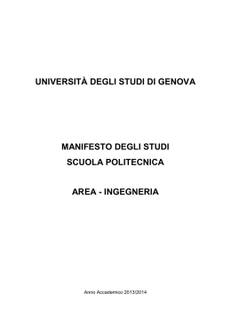 universit&agrave; degli studi di genova manifesto degli