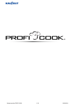 Schede tecniche Profi Cook 2014